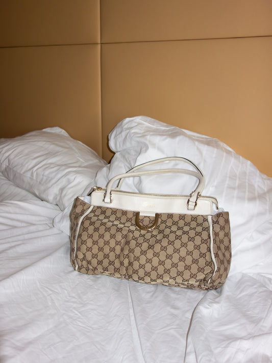 GUCCI MONOGRAM D-RING HOBO BAG