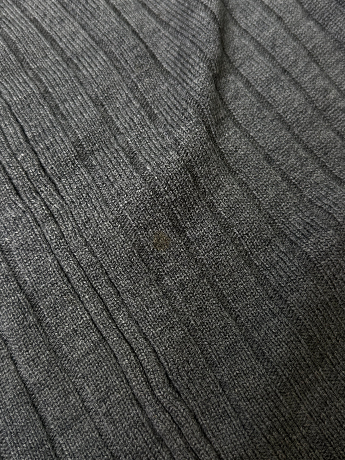 BURBERRY LONDON RIBBED ZIP CARDIGAN GREY (M)