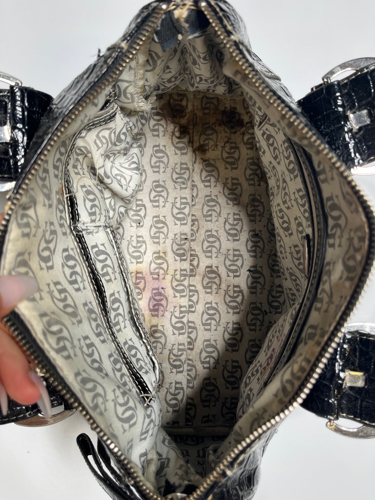 GUESS CHEETAH PURSE BIG G-LOGO