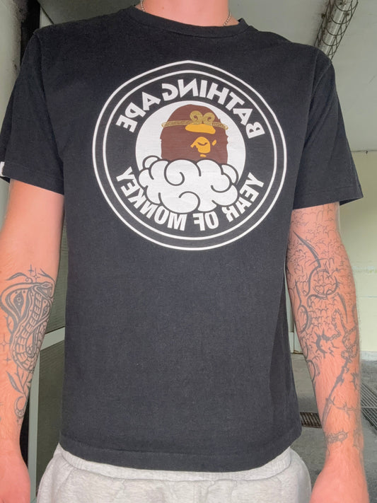 BAPE YEAR OF MONKEY TEE – BLACK (L)