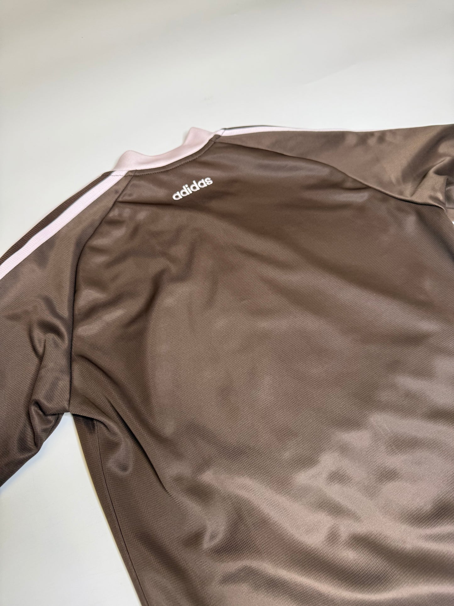 VINTAGE BROWN/PINK ADIDAS JACKET (S)
