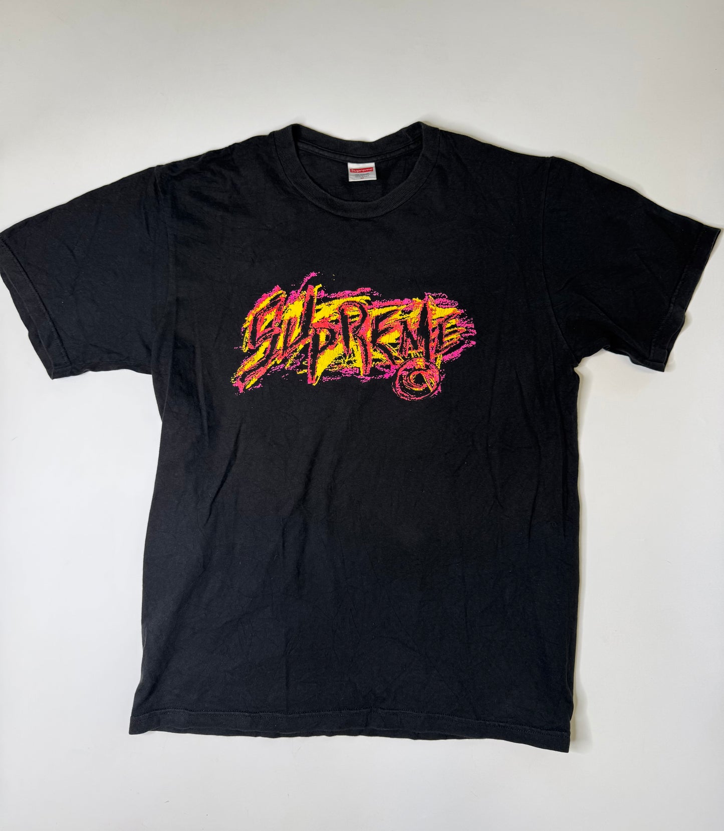 SUPREME GRAFFITI LOGO TEE BLACK (M)