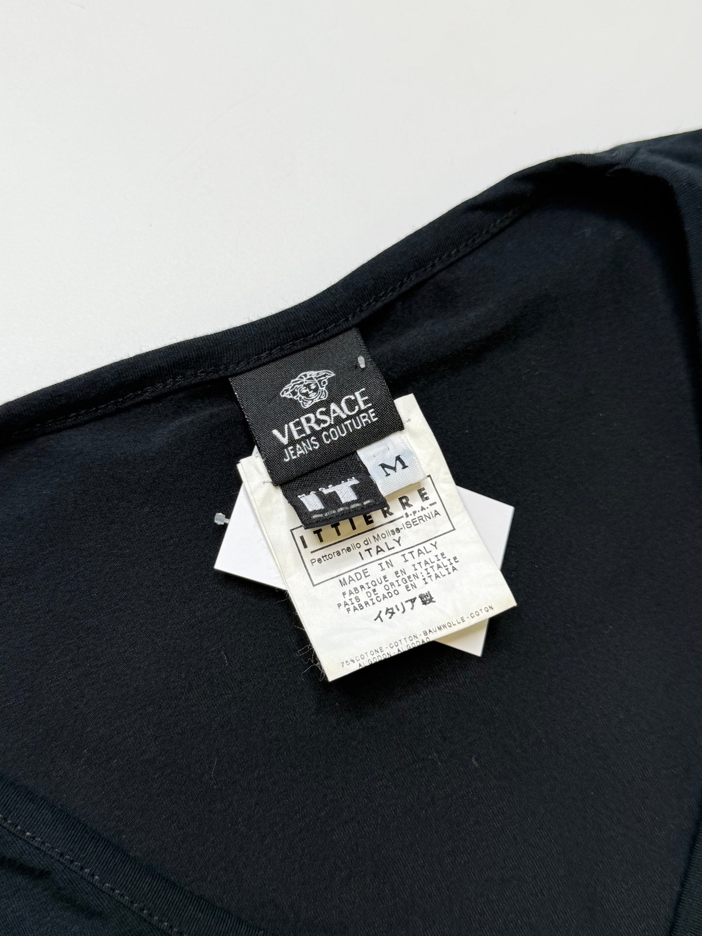 VINTAGE BLACK VERSACE SHEER TOP (M)