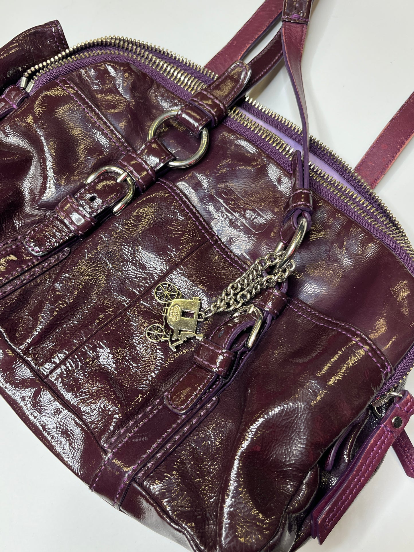DARK PURPLE/BORDEAUX COACH PURSE