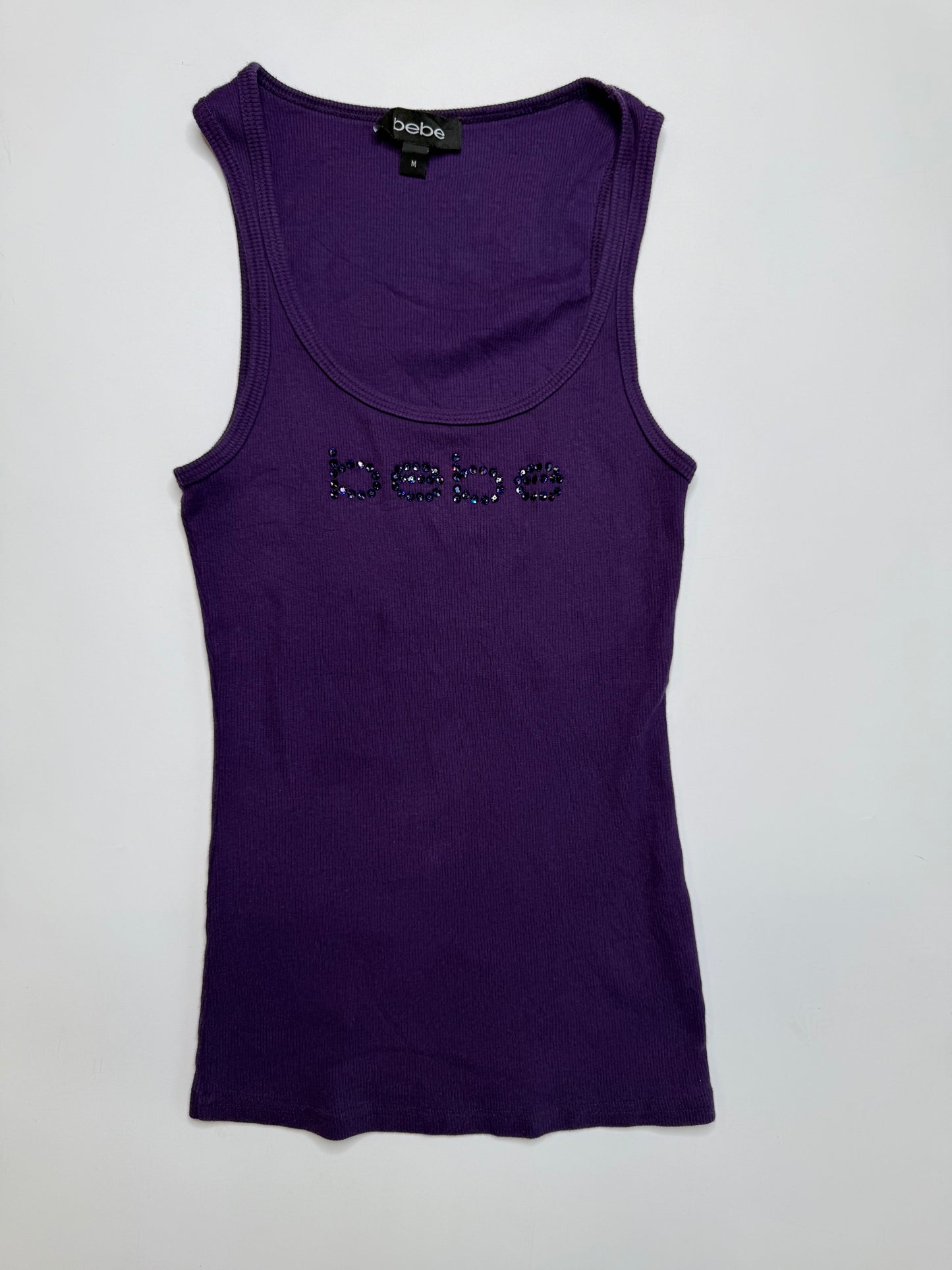 BEBE VINTAGE RHINESTONE TANK TOP (M)