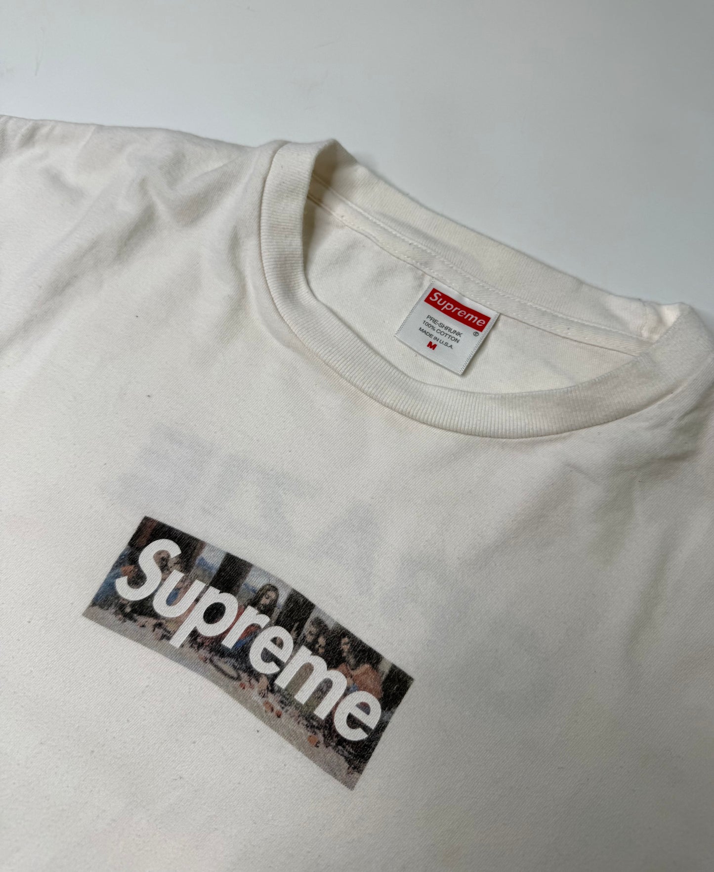 SUPREME LAST SUPPER BOX LOGO TEE WHITE (M)