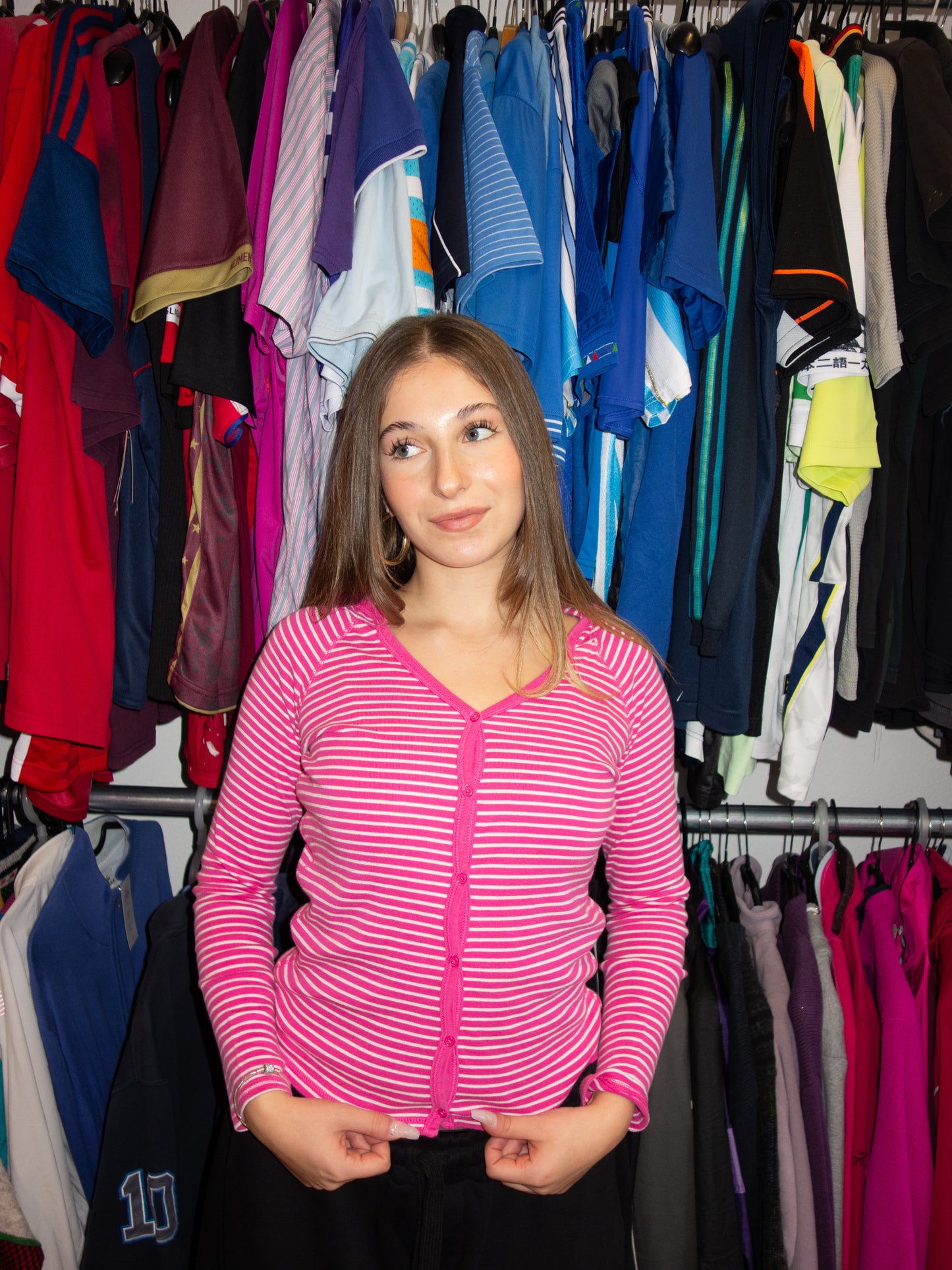 HOODED GAP LONGSLEEVE PINK (S-M)