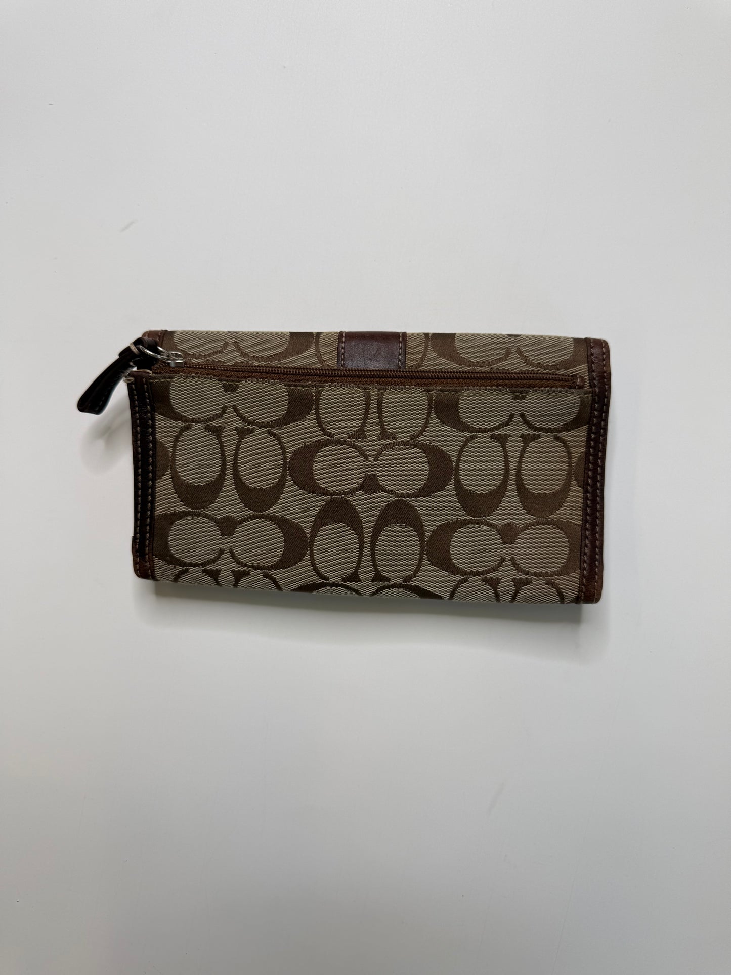 COACH VINTAGE SIGNATURE CHECKBOOK WALLET