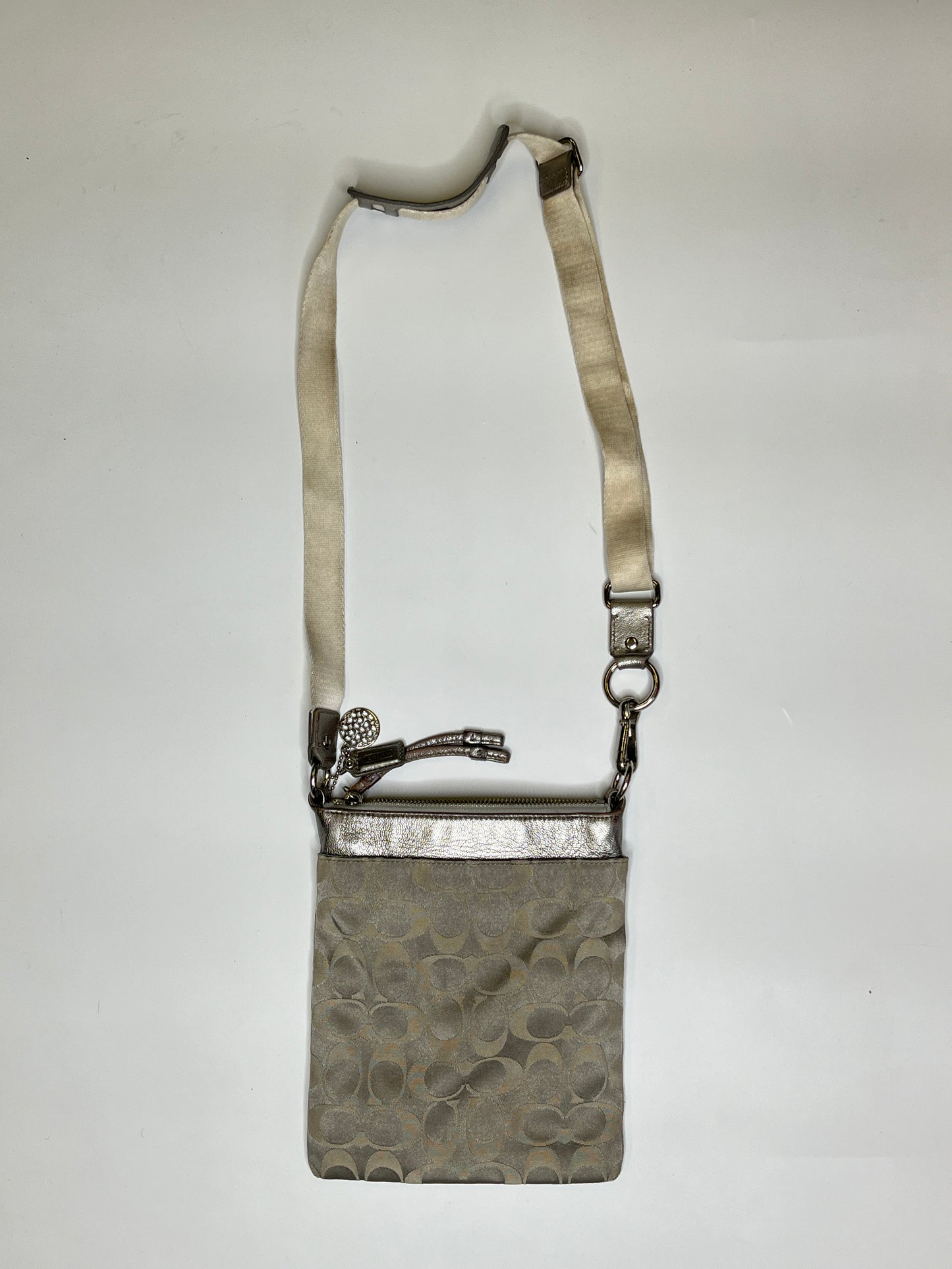 SILVER COACH CROSSBODY BAG