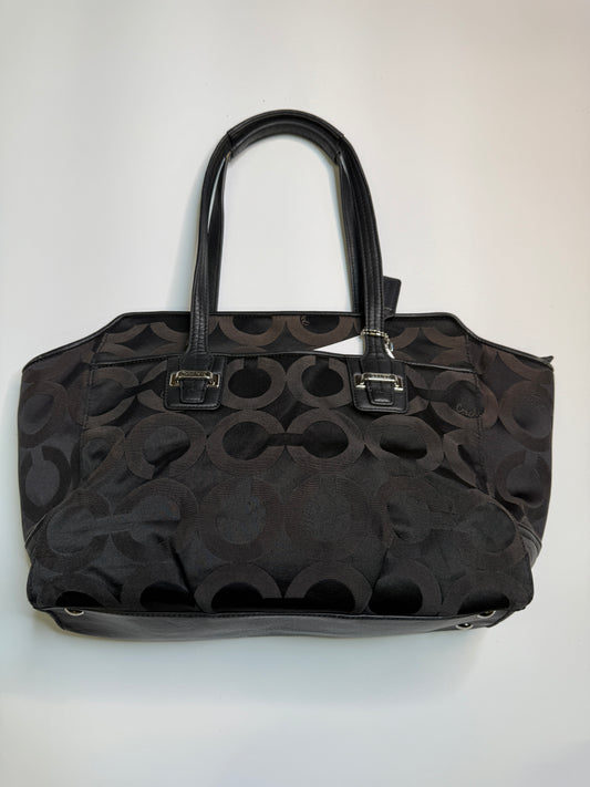 COACH MONOGRAM PURSE WITH REAL LEATHER PARTS