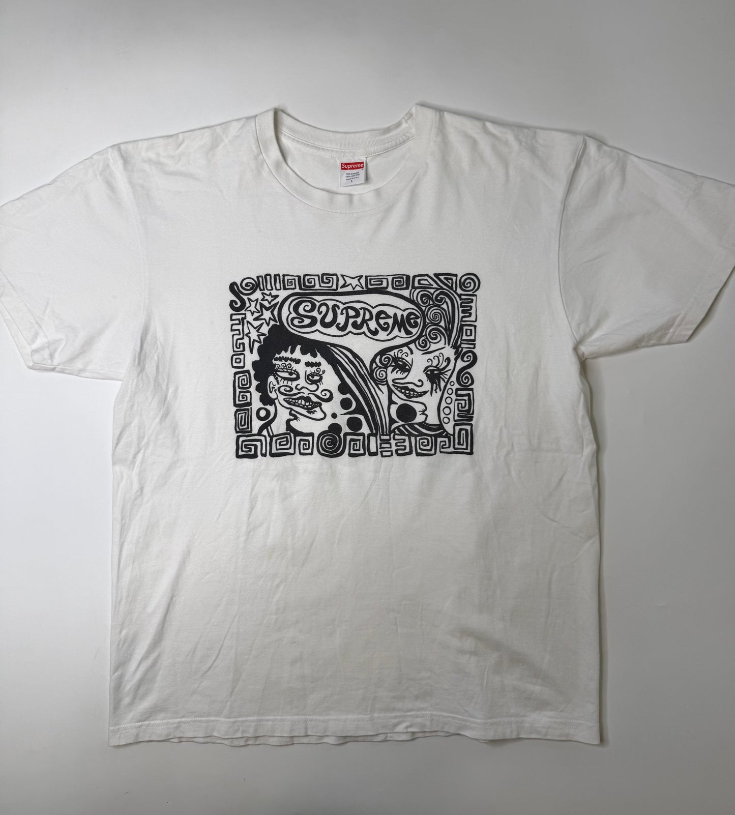 SUPREME TWO FACES GRAPHIC TEE WHITE (L)