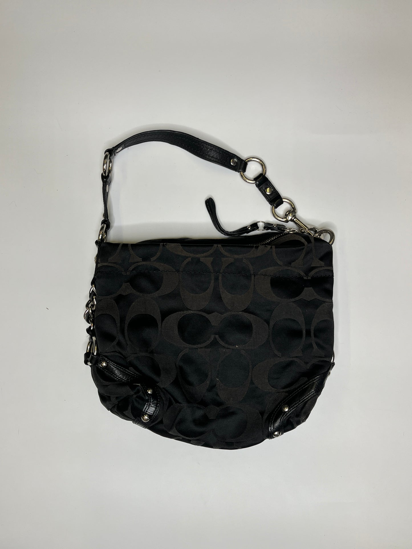 COACH BLACK LEATHER MONOGRAM PURSE