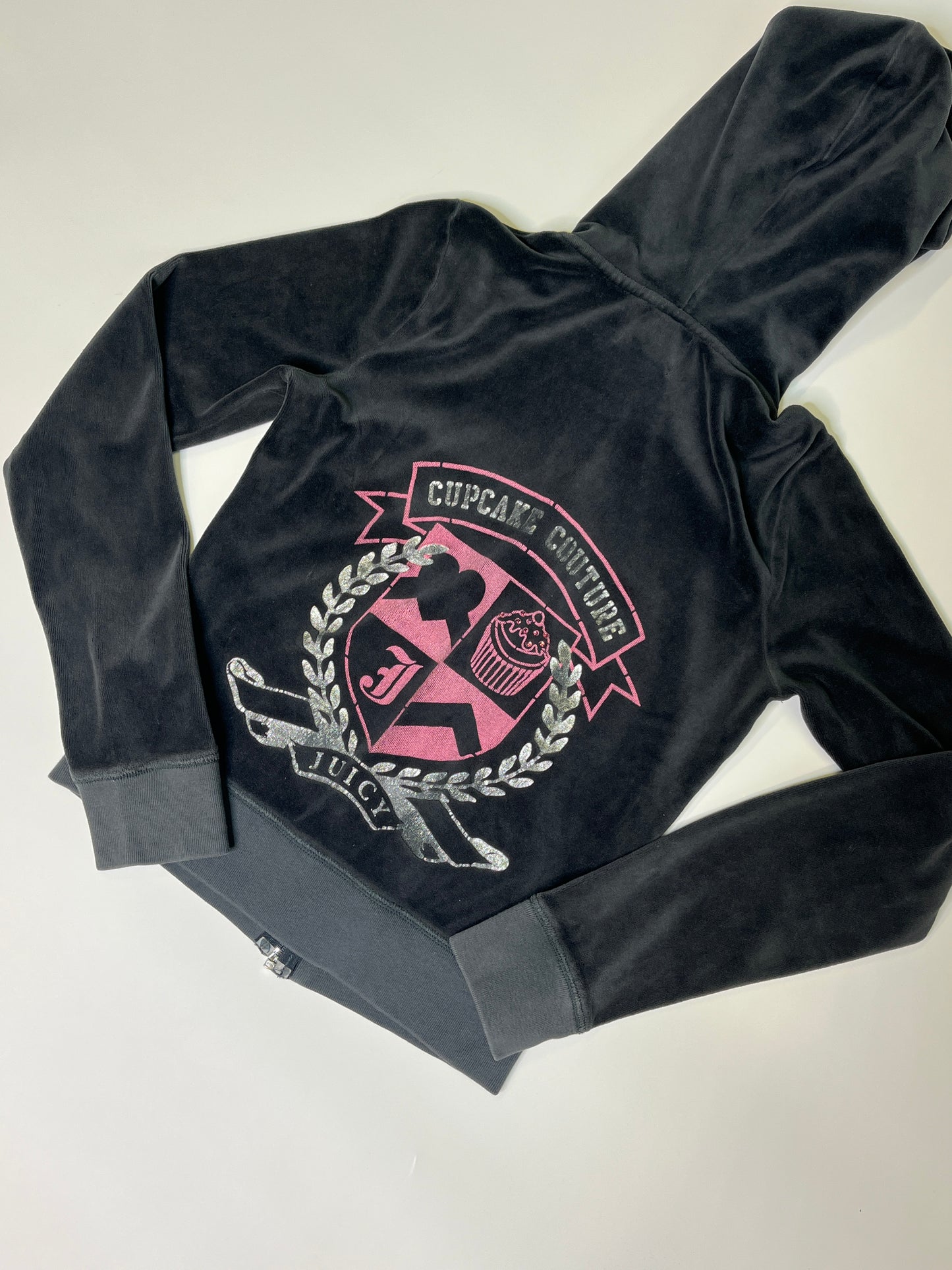 JUICY COUTURE ZIPPER DARK GREY 2000s (S)