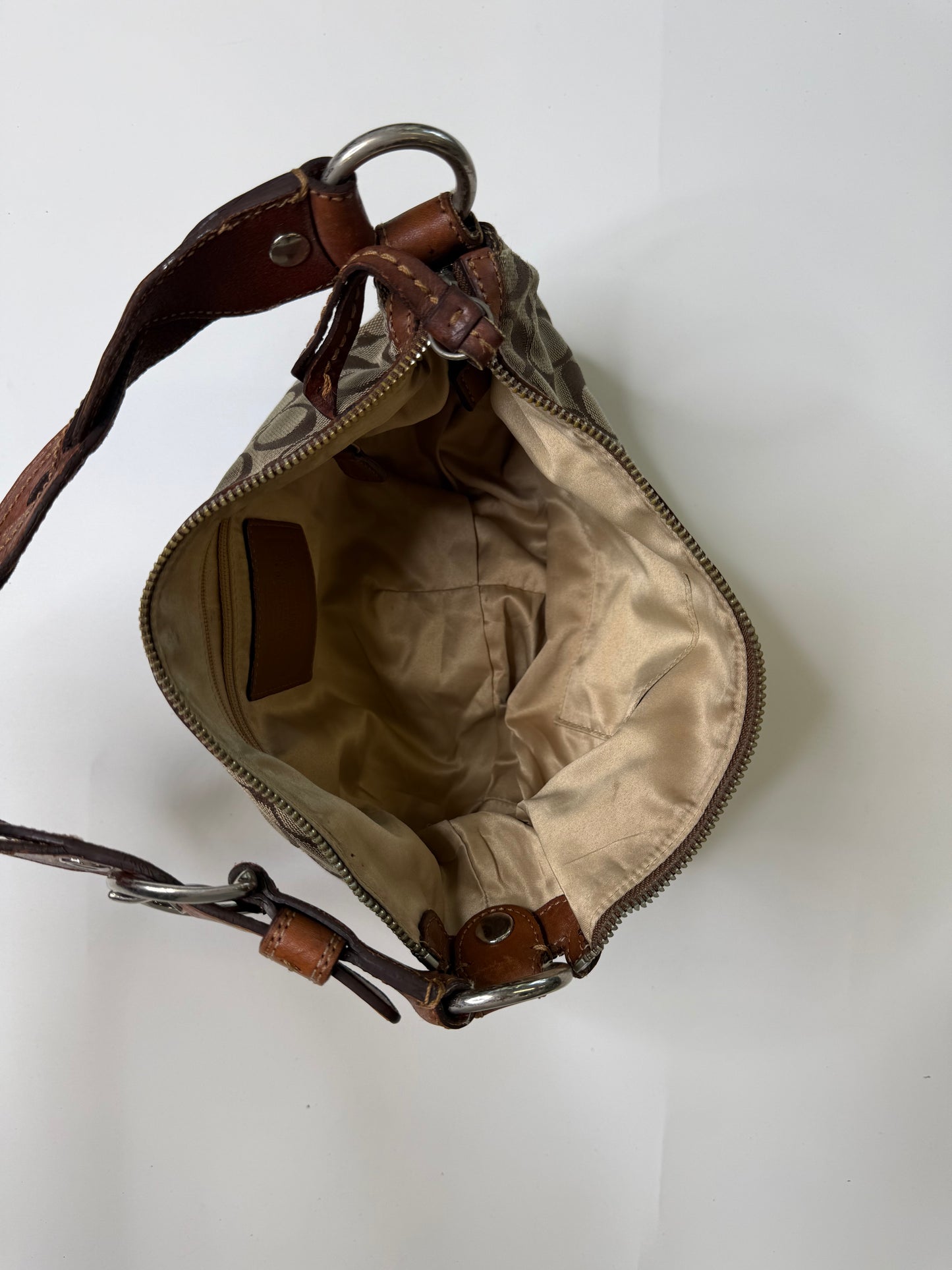 COACH VINTAGE BRAIDED STRAP SIGNATURE HOBO BAG