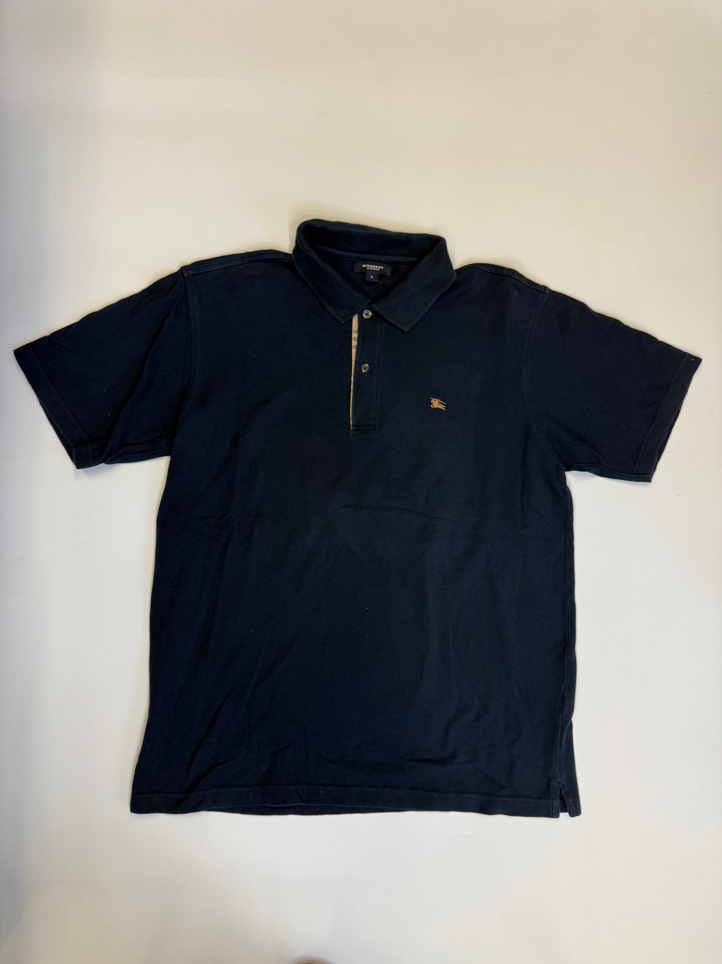 VINTAGE DARK BLUE BURBERRY POLO (L)