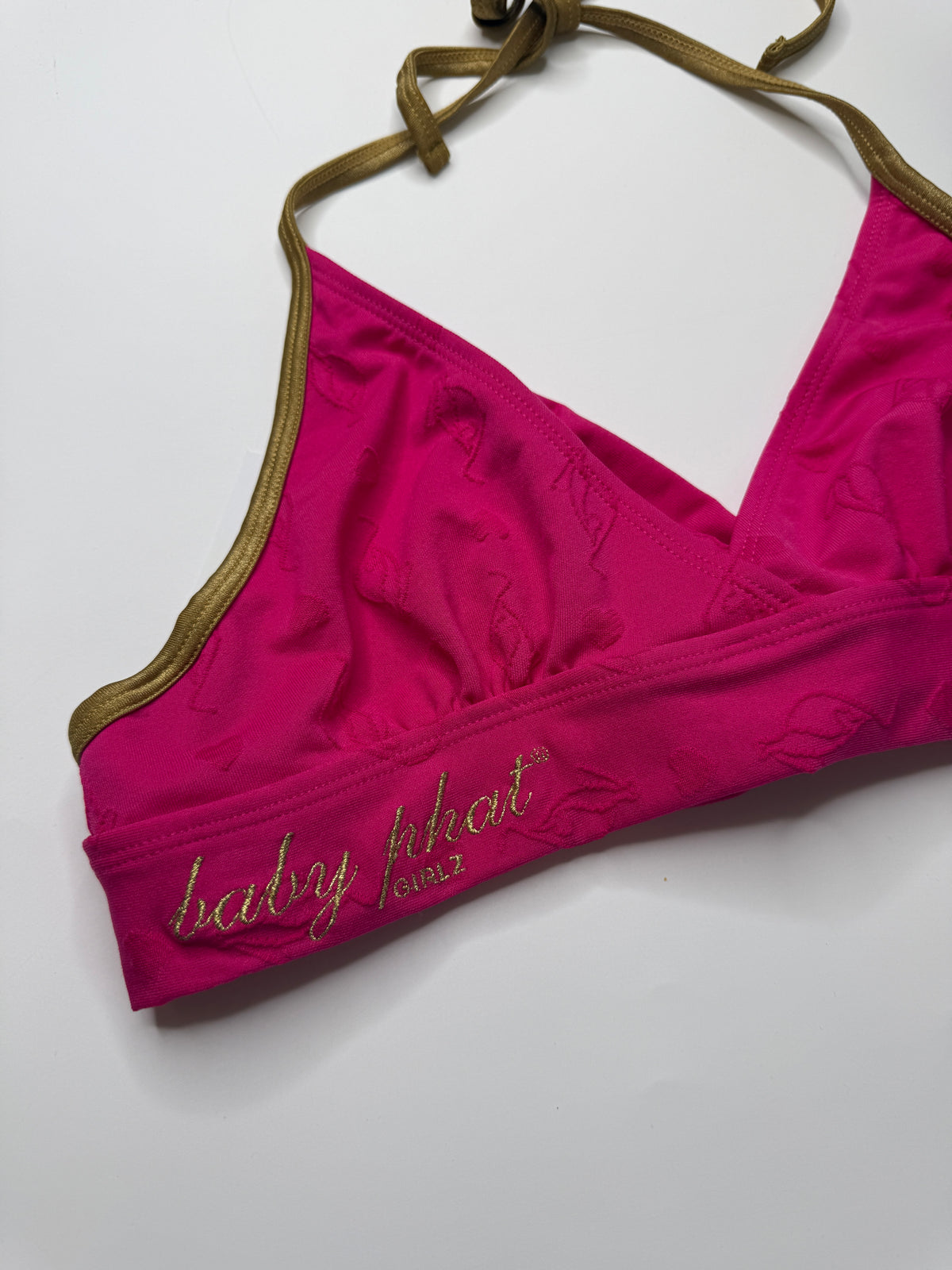 BABY PHAT GIRLZ BIKINI TOP – PINK & GOLD (14 / S-M)