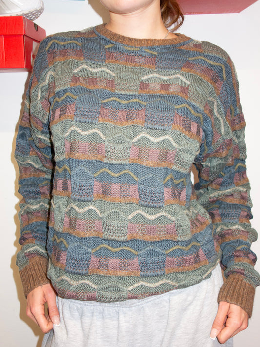 VINTAGE ESSAY COOGI STYLE MOHAIR SWEATER (L)