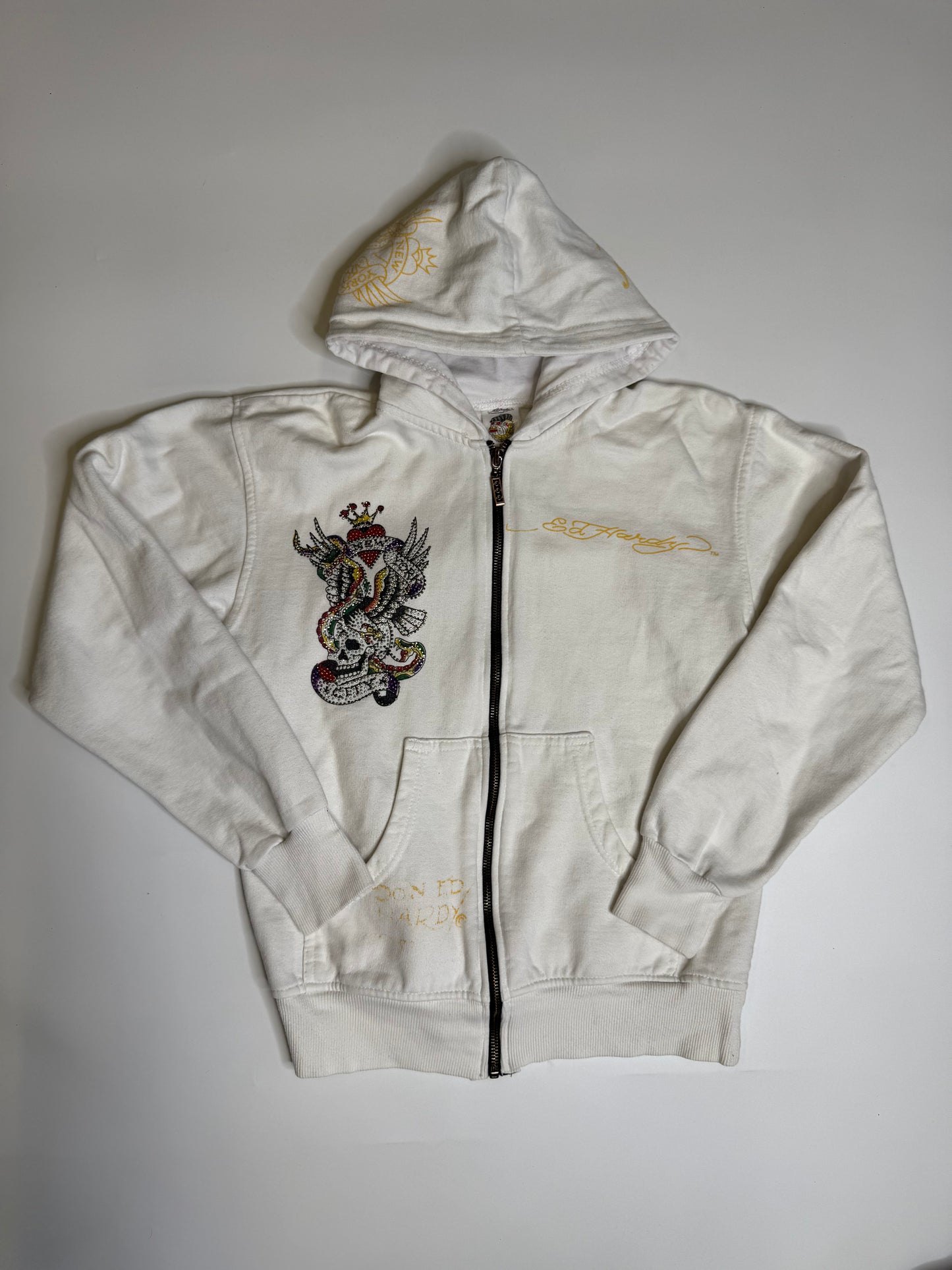 RARE VINTAGE ED HARDY "NEW YORK CITY" ZIPPER (XS)