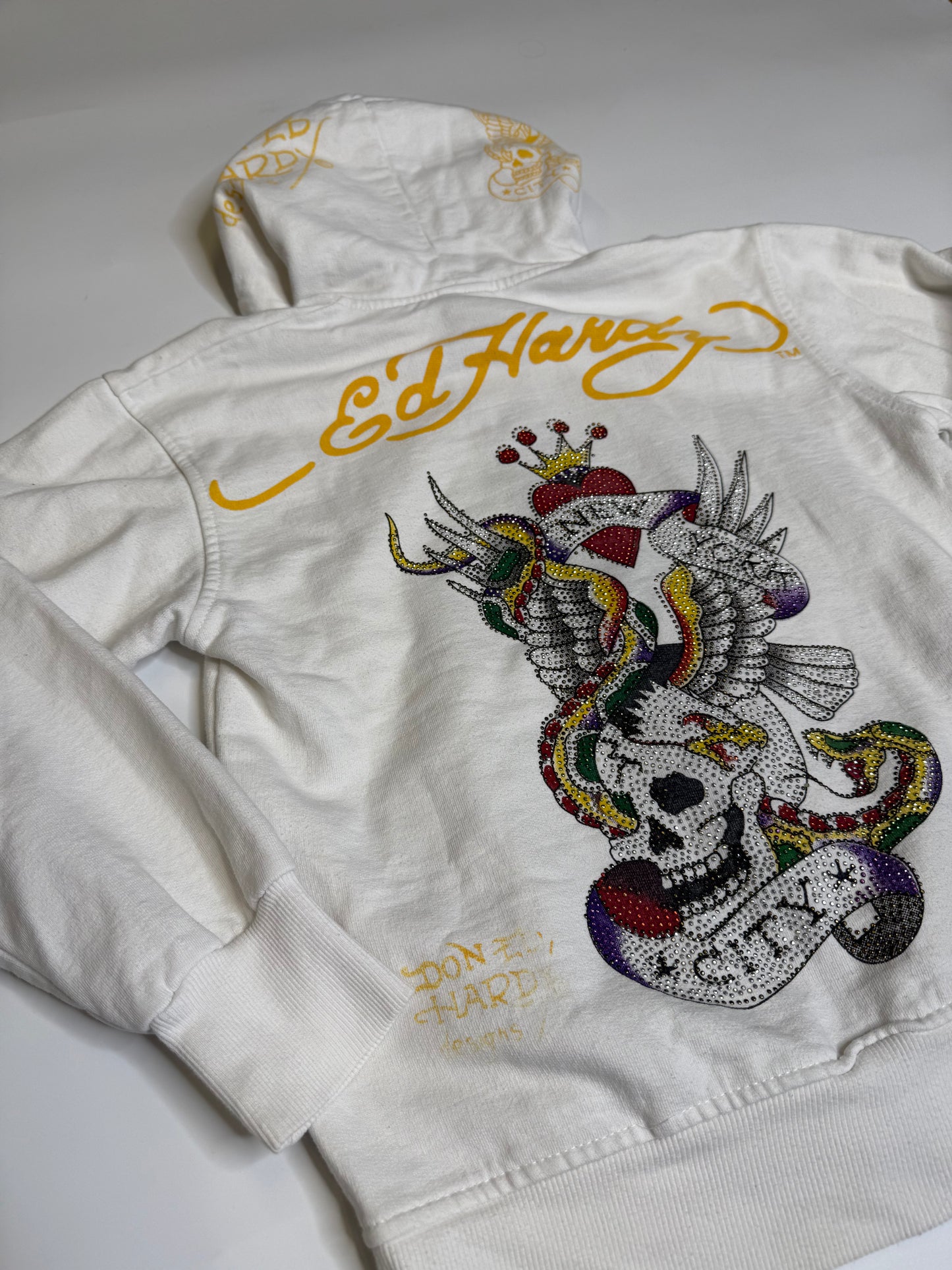 RARE VINTAGE ED HARDY "NEW YORK CITY" ZIPPER (XS)
