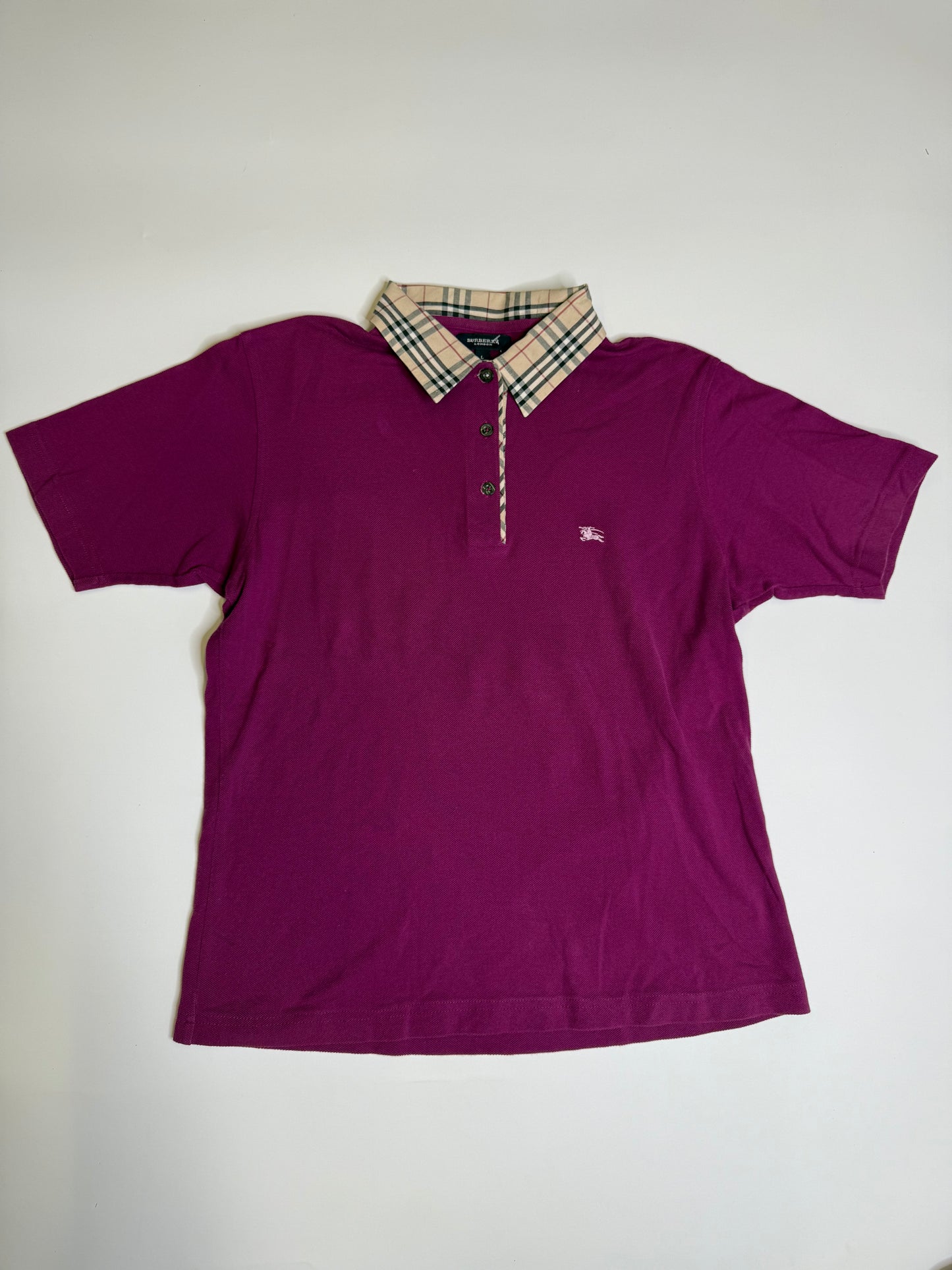 VINTAGE BURBERRY POLOSHIRT (L)