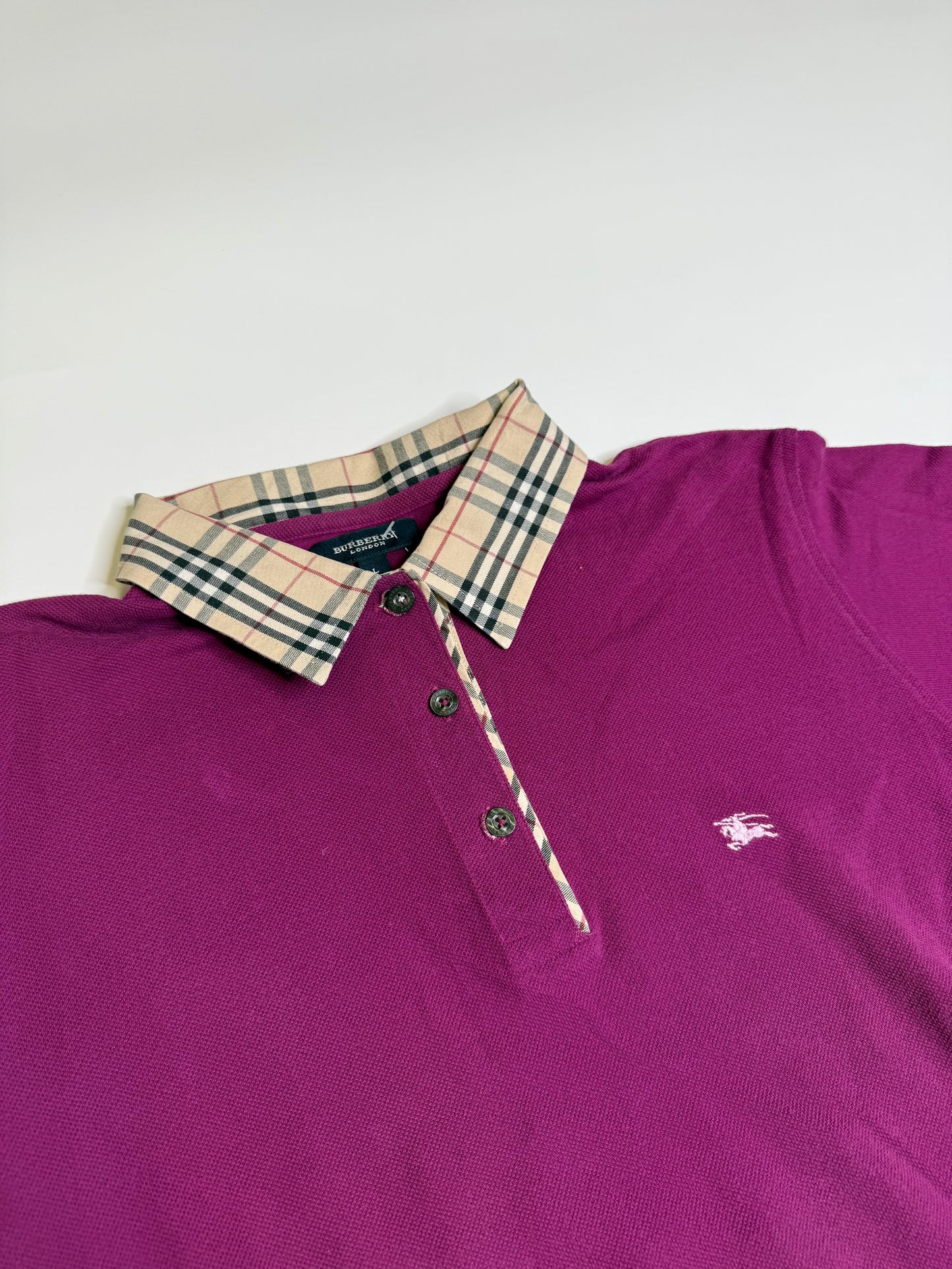 VINTAGE BURBERRY POLOSHIRT (L)