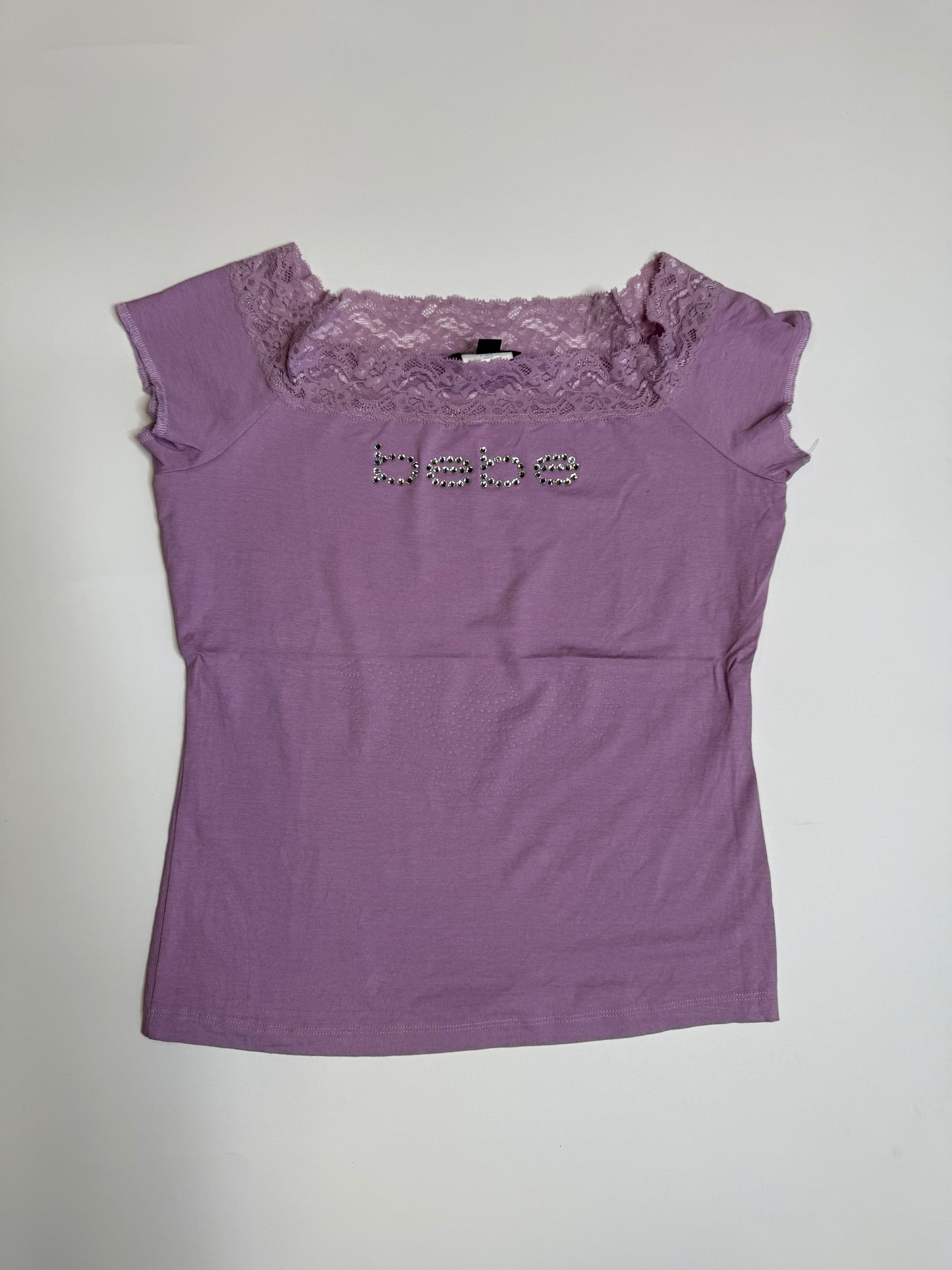 VINTAGE BEBE LACE SHIRT (M)