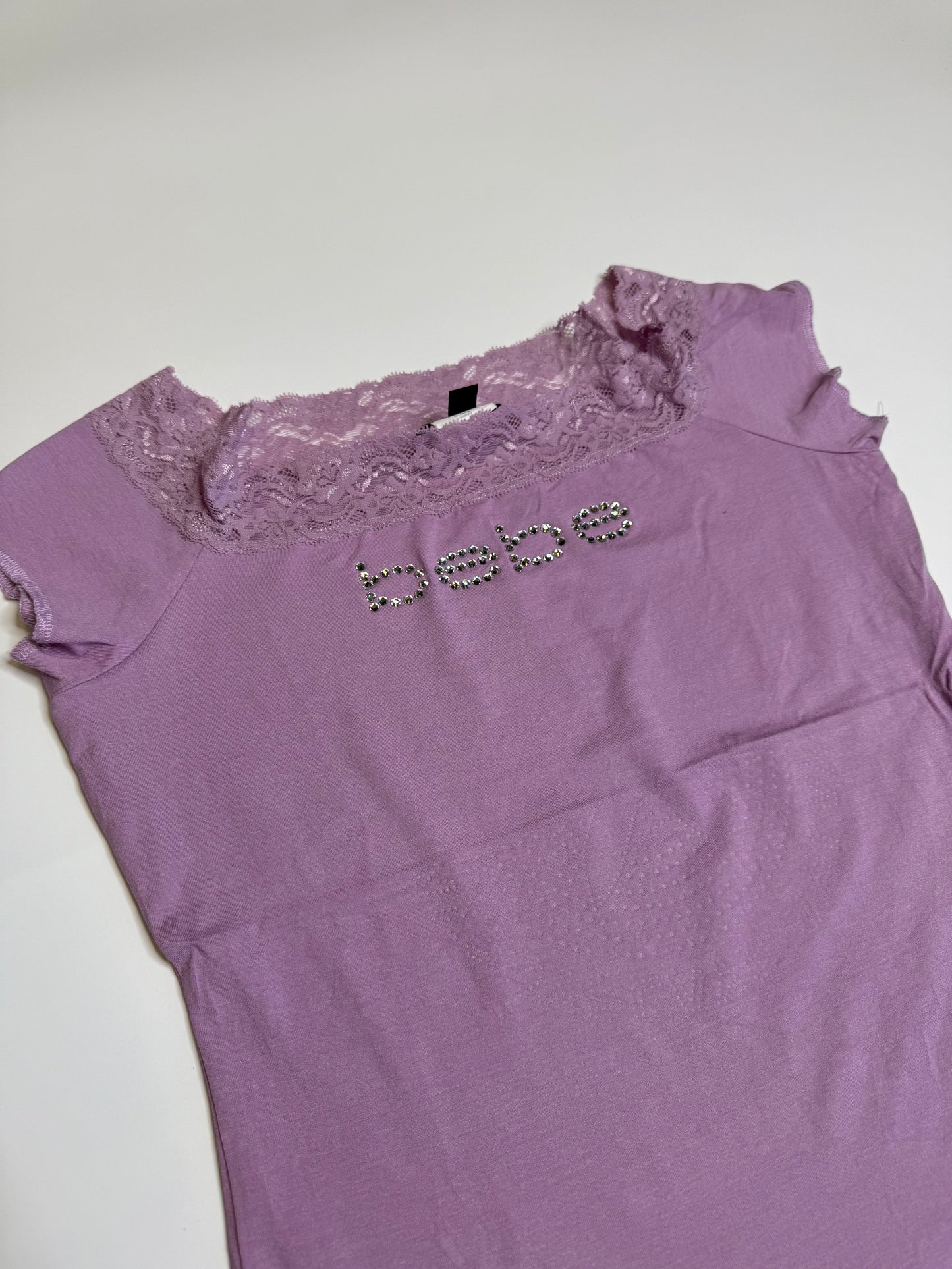 VINTAGE BEBE LACE SHIRT (M)