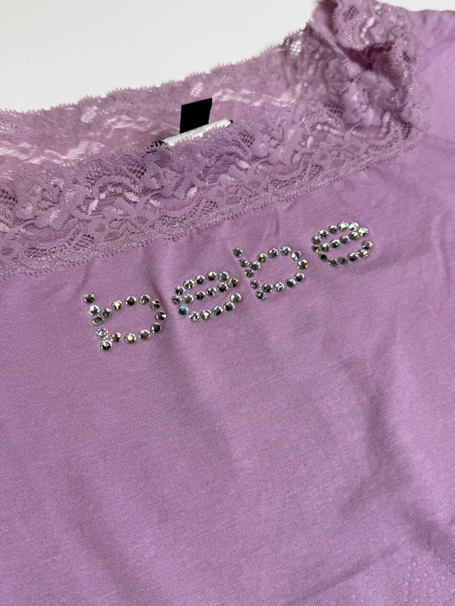 VINTAGE BEBE LACE SHIRT (M)
