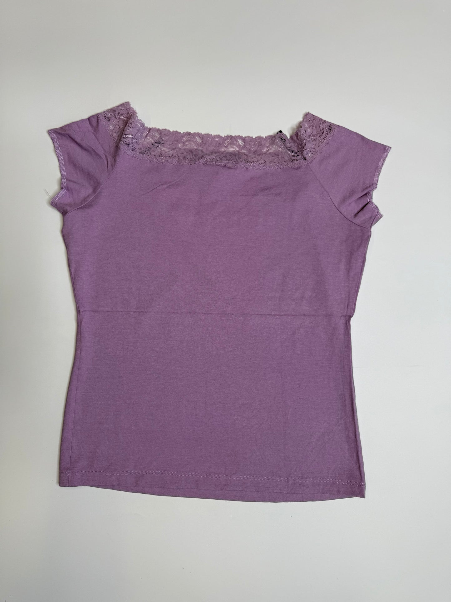VINTAGE BEBE LACE SHIRT (M)