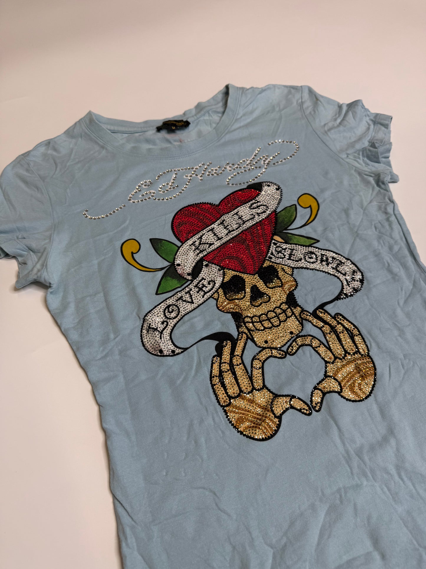 VINTAGE ED HARDY "LOVE KILLS SLOWLY" SHIRT (M)