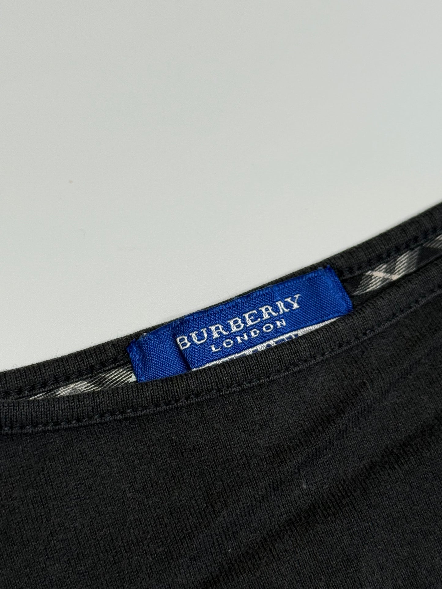 VINTAGE BLUE BURBERRY SIGNATURE POLO (L)